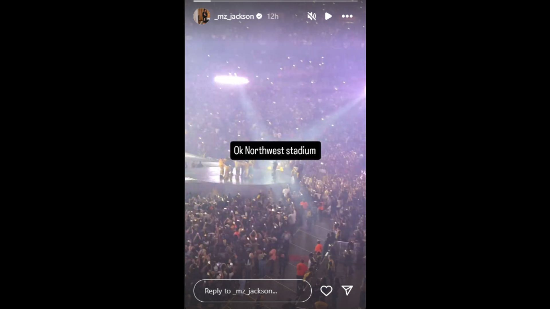 Jayden Daniels' mother, Regina, enjoyed Kendrick Lamar's concert (Photos via Regina Jackson's Instagram Story)